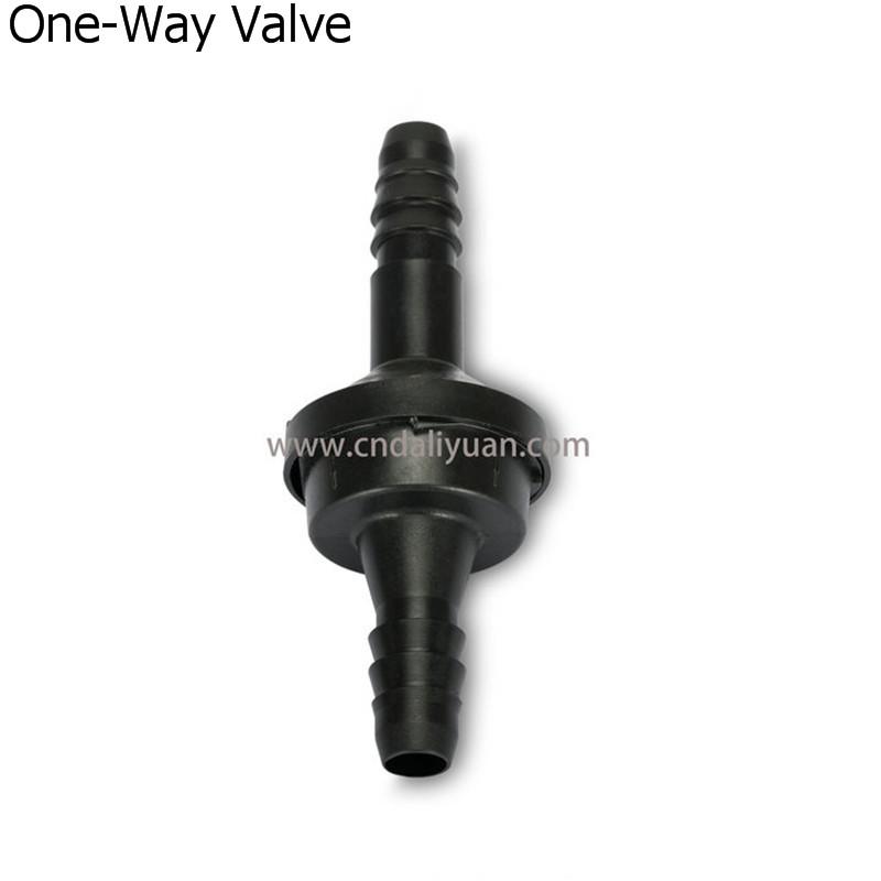 high quality ID8 black one-way valve non-return valve plastic one way valve air pump vacuum check valve for car 2pcs a lot