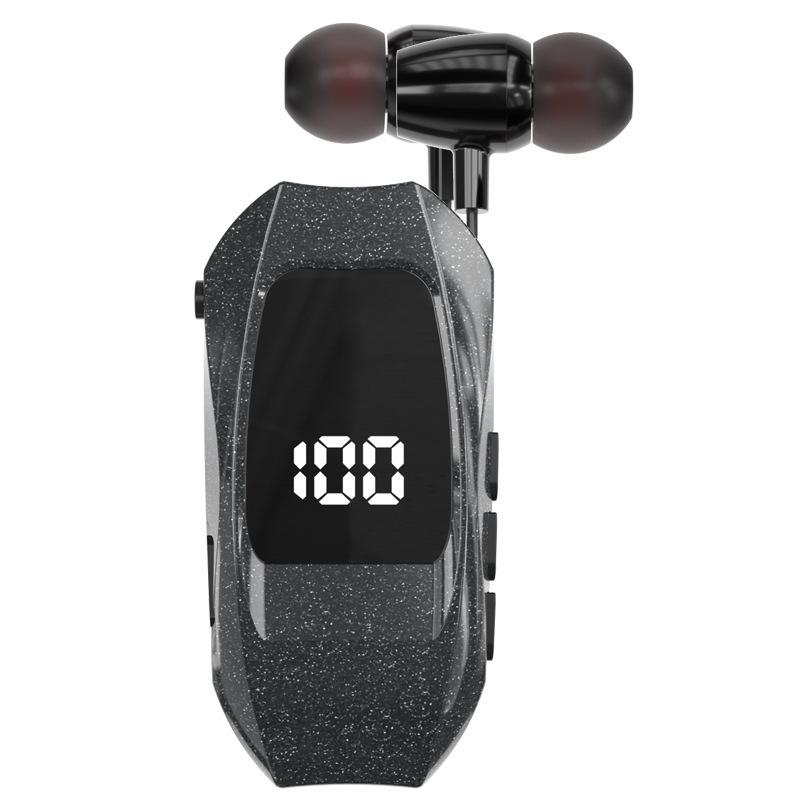 GT010 Bluetooth Earphone: Clip-on, Large Battery, Vibration, Retractable, Digital Display for Business Calls