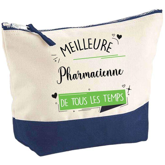 Trousse de maquillage - PLANETEE - Meilleure Pharmacienne de tous les temps - Grand format - Coton - Fabriquée en France