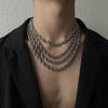 Ожерелье-цепочка из нержавеющей стали для мужчин с толстой длинной шеей в стиле панк-рок