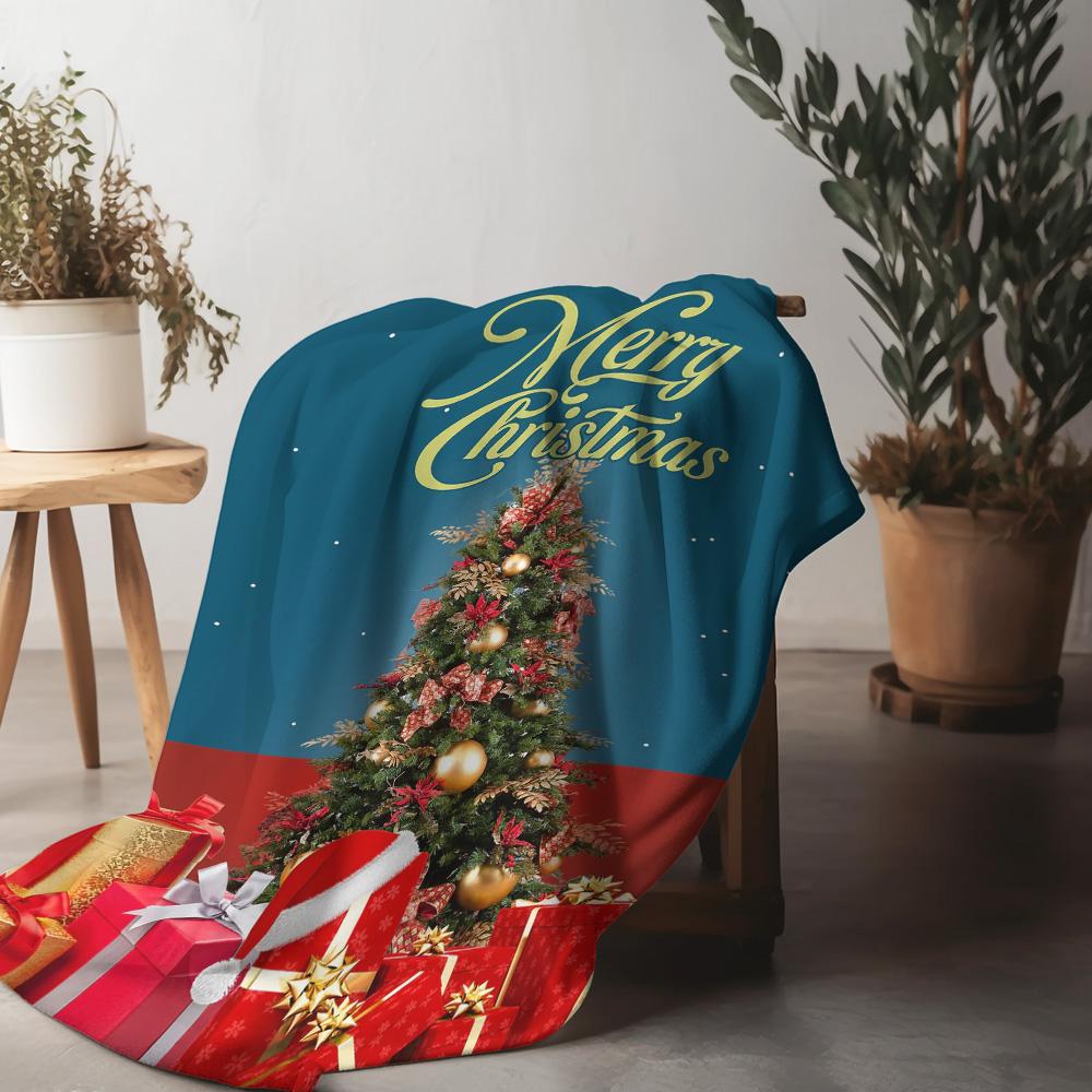Tuniu Christmas Fleece Blanket Sofa Bed Throw Winter Summer Decorative Warm Cozy Gift