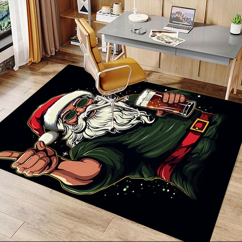 1pc Santa Claus beer Carpet, Office Rug Outdoor Mat Home Decor Area Carpet Festival
