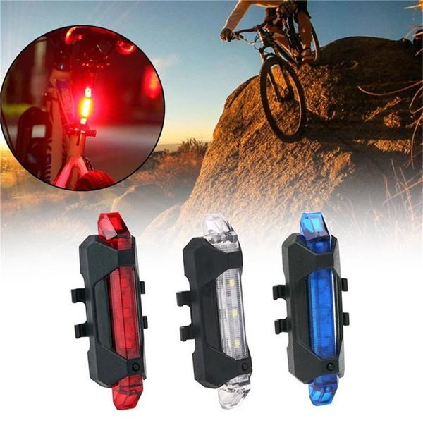 Ultra Bright LED Rear Bike Tail Light 3 Modes Flashing Safety Warning Light USB Rechargeable Bicycle Taillights STAL