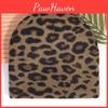 Leopard Print Knit Cap With Warmth For Winter Fashion Enthusiasts