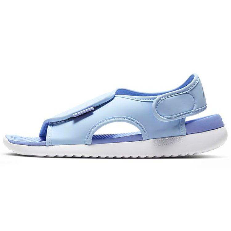 Nike Сандалии для детей Sunray Adjust 5 V2, нескользящие, бело-синие, Kids' DB9562-402
