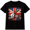 Футболка с гитарой Union Jack Винтажная Рок-н-ролл Музыкальная графика Флаг Великобритании