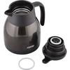 Wahei Freiz Fortec House Tabletop Pot, 1L, Brown, with Lever-Type Stopper, Vacuum Insulation, Keeps Hot and Cold, FHR-7378