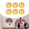6 шт. Защитные крышки для розеток, детские, симпатичные, пылезащитные, электрические, безопасные, желтые