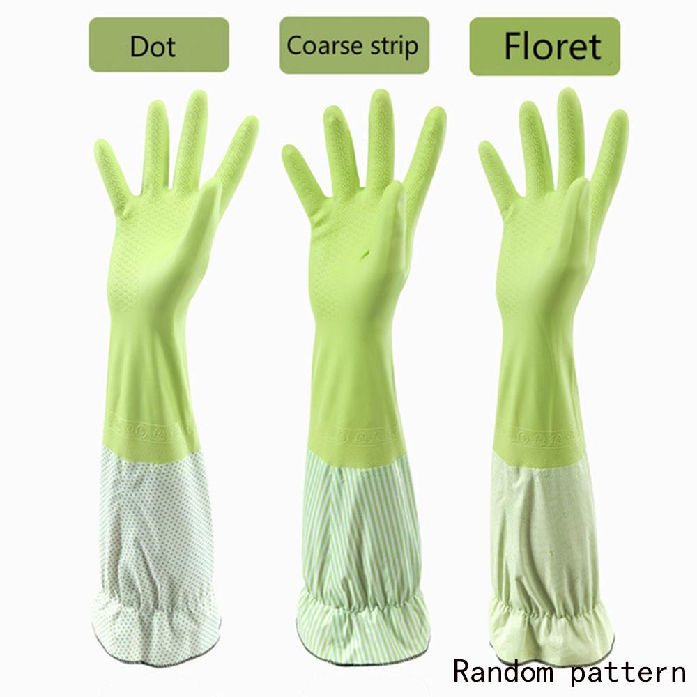 Accessories Waterproof Wash Dishes Cleaning Warm Household Gloves Rubber Gloves Long Sleeve Kitchen