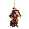 Подвеска на рождественскую елку, милая форма собаки, акриловое подвесное украшение для рождественской елки для дома, праздничное украшение