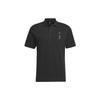 Wj Mh Polo Solid With Brand Logo Casual Sport Short Sleeve Men Polo Shirt Black IA8105