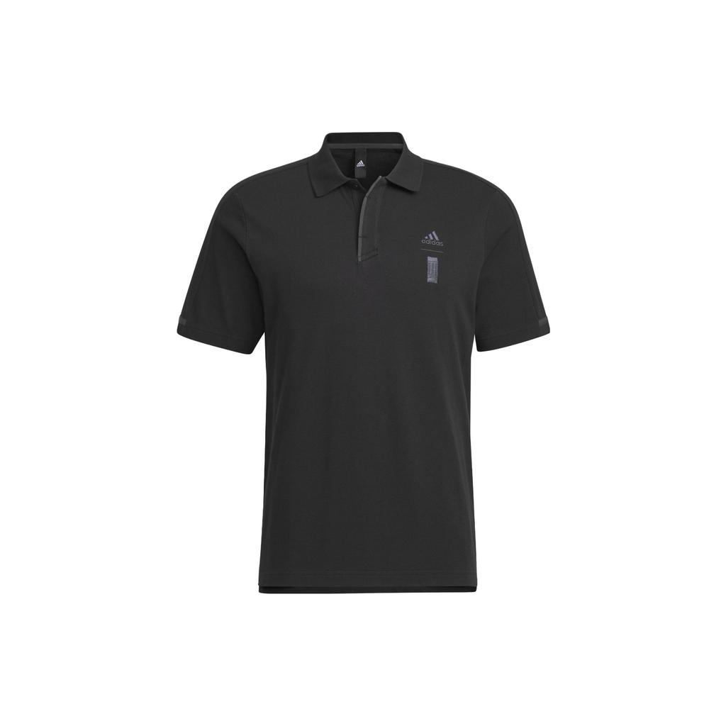 Adidas Wj Mh Polo Solid с логотипом бренда, повседневная спортивная мужская рубашка поло с коротким рукавом, черная IA8105