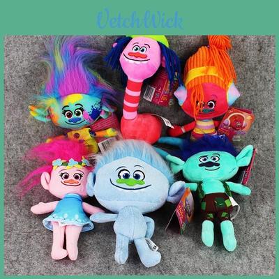 Плюшевая кукла Dreamworks Movie Trolls World Tour Poppy Branch Barb, мягкая игрушка, идеально подходит для детей