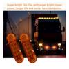 6-Pack LED Marker Lights Amber 24V Waterproof Trailer Side Marker Clearance Lights for Truck Bus Boat Universal Fit