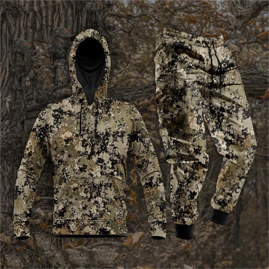 Spring Autumn Camouflage 3D Printed Hoodie Suit Men Sweatshirts Sweatpants Casual Fashion Two Piece Tracksuit Set Men's Clothing