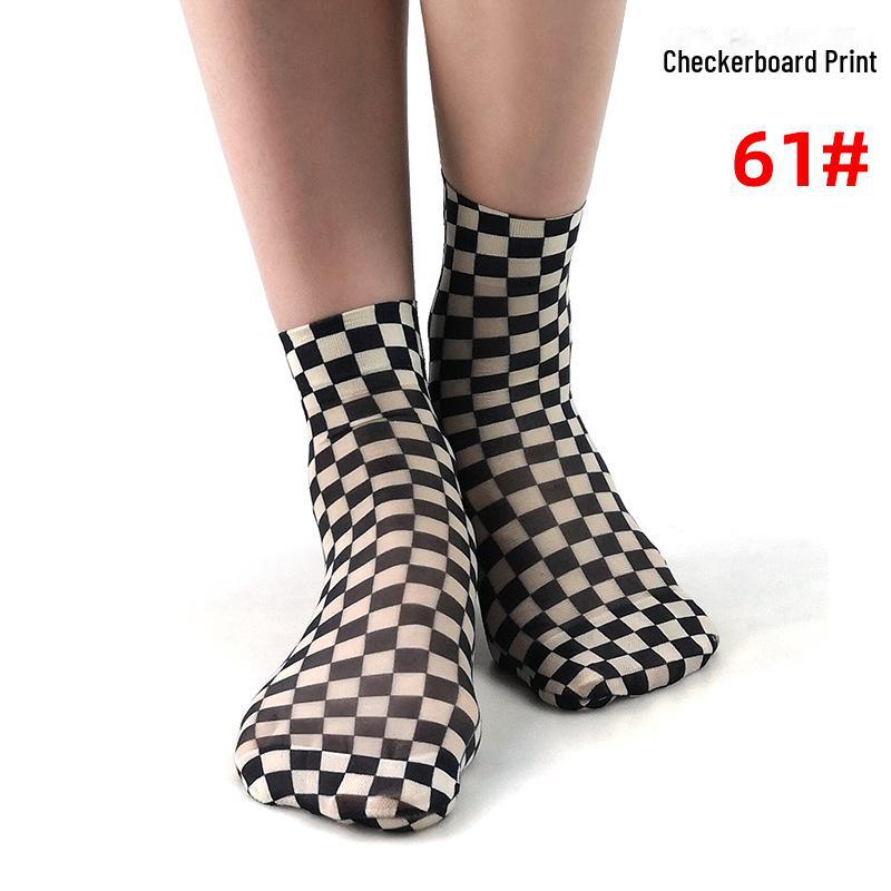 Короткие летние носки в женском стиле с различными милыми узорами