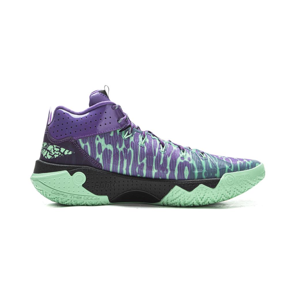 Баскетбольные кроссовки Li Ning Jie Ao 2High Мужские Высокие Нефритово-зеленый/Драконий двор Фиолетовый ABFU047-1