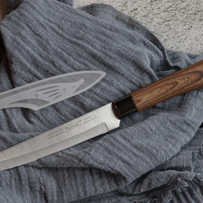 Портативный многофункциональный кухонный нож для резки мяса, бытовой вспомогательный кухонный нож с деревянной ручкой, кухонный нож из нержавеющей стали