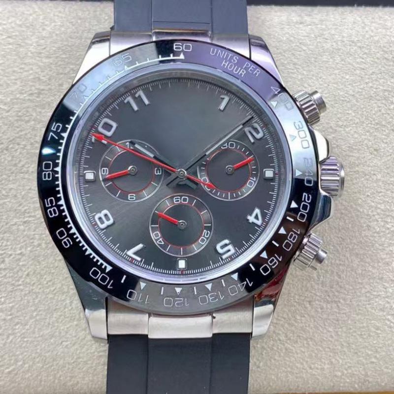Мужские автоматические механические часы Rolex Daytona 40 мм, многофункциональные, с инкрустацией бриллиантами.
