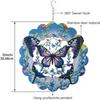 3D Вертушки-бабочки, 12-дюймовая вертушка из нержавеющей стали с градиентным цветом, Подвесная ветряная скульптура для украшения сада