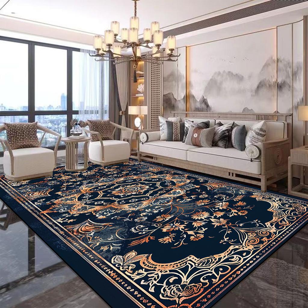 Luxury European Style Large Carpets Living Room Decoration Bedroom Bedside Rugs Lounge Non-slip Washable Coffee Tables Floor Mat