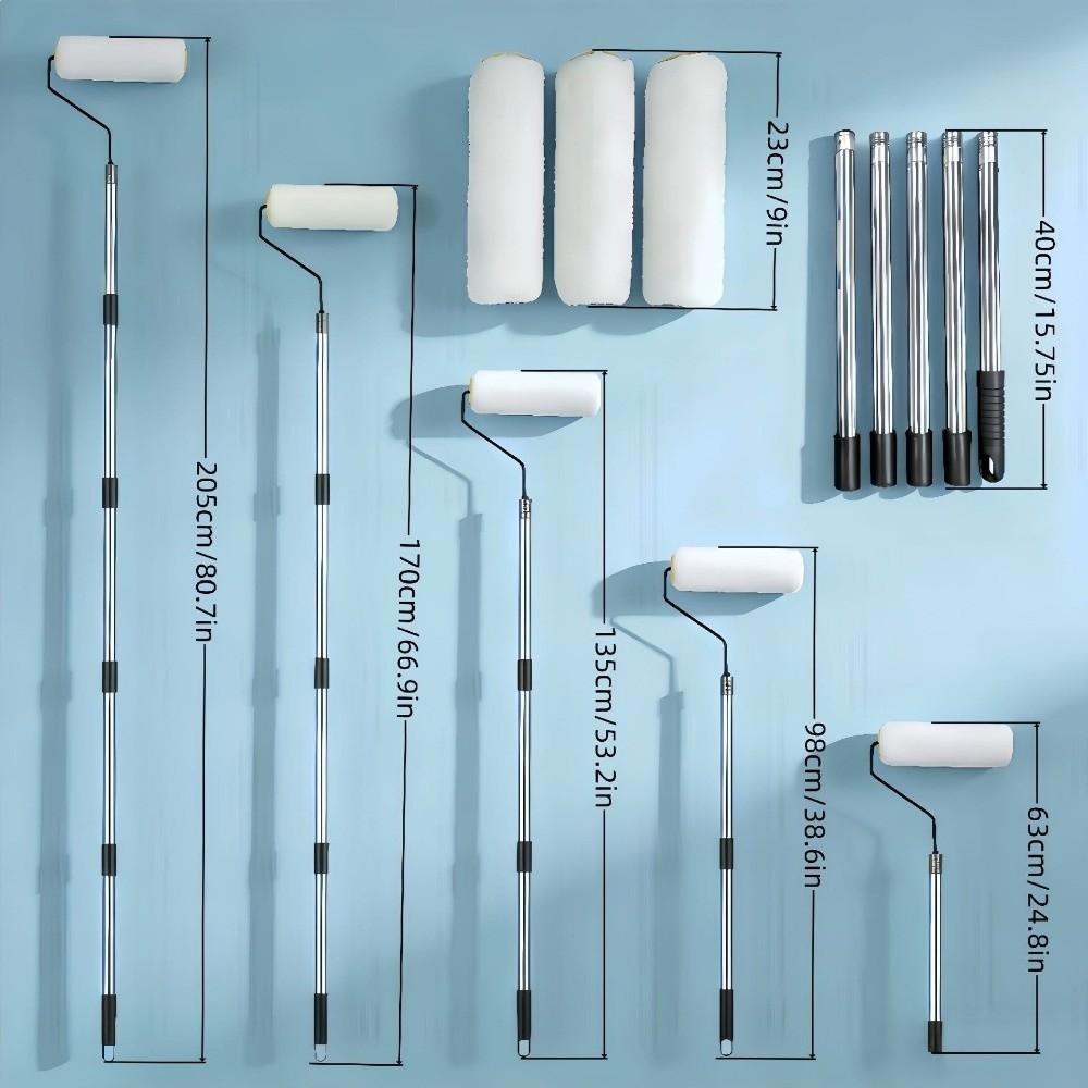Detachable Paint Roller 170/205/240cm Latex Paint Brush Set Household Use
