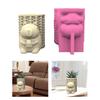 Креативная силиконовая форма для кашпо в форме капибары, силиконовая текстура для изготовления уникальных бетонных ваз и держателей для ручек на столе