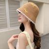 Lace Bow Straw Hat Sun Protection Women's Sun Hat Fashion Sunscreen Fisherman Hat  Women