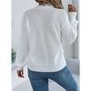 Autumn Winter Casual Hollow Out V-neck Twist Pullover Sweater Long Sleeve Casual Fashion Elegant Casual Tops Ladies Office Streetwear Simple Clothing