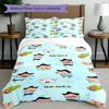 3pcs Duvet Cover Set (1*Duvet Cover + 2*Pillowcase, Without Core), Cartoon comics Print Bedding Set, Bedroom Decor, All‑Season, Birthday Gift