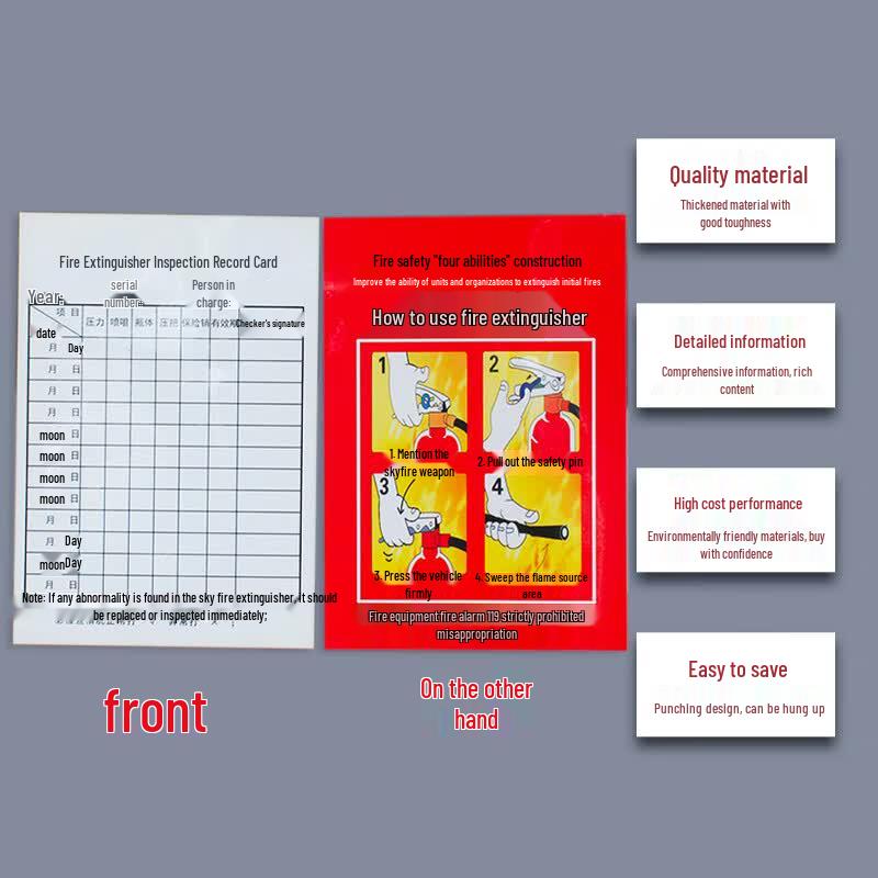 Fire Extinguisher Inspection & Record Card Kit (30 Sets)