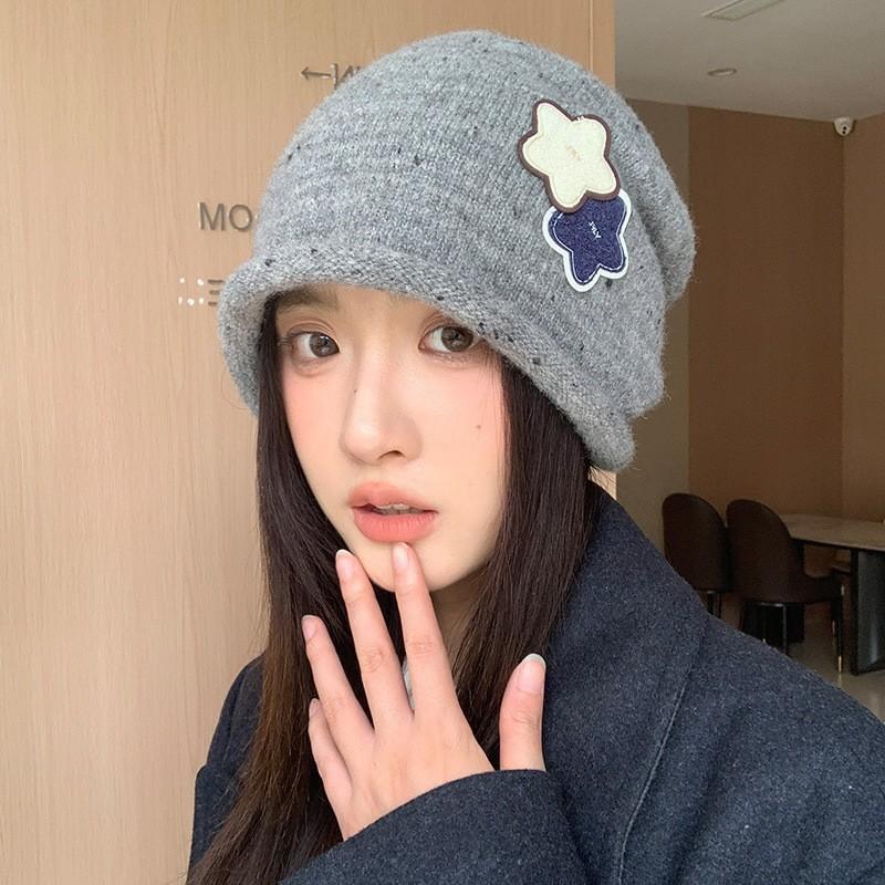 Womens Winter Warm Fuzzy Knit Slouchy Beanie Retro Face Slimming Cold Weather Hat
