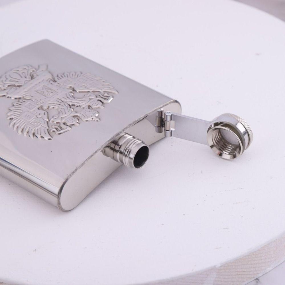 with Screw Cap Kettle Pot 304 Stainless Steel Liquor Pocket Portable Hip Flask