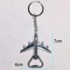 Брелок в виде самолета Металлический держатель для ключей в виде самолета Ювелирные изделия для мужчин Автомобильные брелки Подвеска унисекс Модная открывалка для бутылок Подарочные аксессуары
