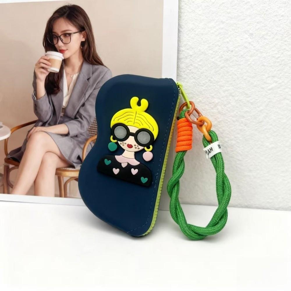 Waterproof Silicone Glasses Bag Dustproof Small Items Bag Simple Silicone Eyeglasses Case Female