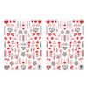 2Pcs Nail Art Sticker Non-Fading Easy Paste Self-Adhesive Non-falling DIY Valentines Day Red Heart Pattern Manicure Decal Nail Salon Supply