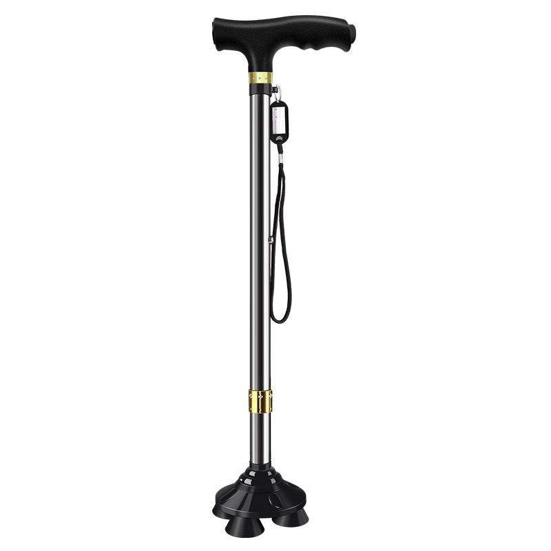 Складные костыли из алюминиевого сплава, телескопические противоскользящие посохи для пожилых людей, многофункциональная трость, фабрика посоха для скалолазания с лампой