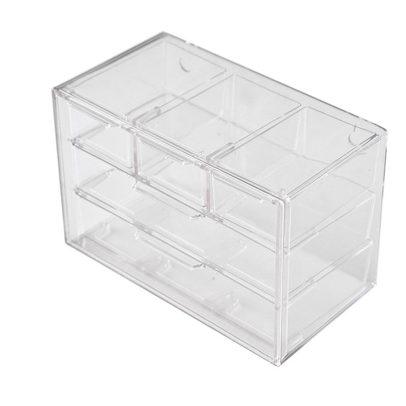 Пылезащитный прозрачный ящик с 7 ячейками для канцелярских принадлежностей, ювелирных изделий и косметики