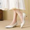Pointed French Single Shoes Women's Kitten Heel Medium Heel 3 Cm Small Heels Thin Heel Low Heel Light Mouth High Heels G312-70