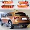1 пара Для Infiniti FX35 FX37 FX50 2009 2010 2011 2012 2013 Светодиодный отражатель Задний противотуманный фонарь Фонарь бампера Стоп-сигнал
