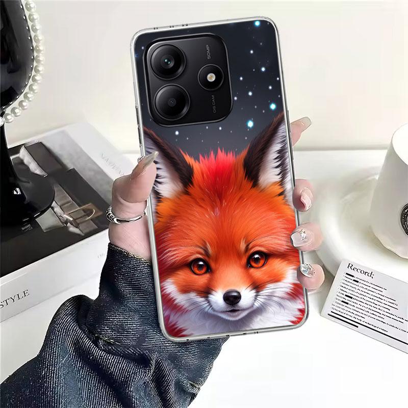 Мягкий чехол для телефона с животным лисой для Xiaomi Redmi Note 15 14 14S 13 12 Pro Plus 12S 11 11S 11E 10 10S 11T 5G Fundas Coque Redmi Note 1