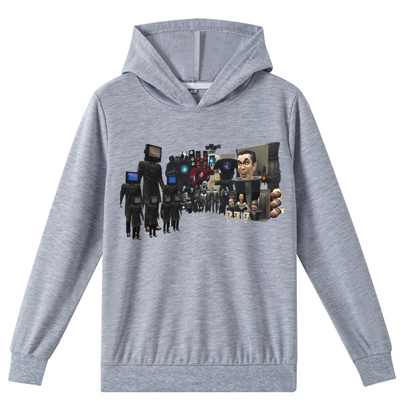 Kids 3D Hoodie Skibidi Toilet Pullover Children Sweater