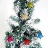 6Pcs Christmas Five-pointed Star Hanging Decoration Reusable Holiday Decor Xmas Tree Glitter Powder Star Ornament Pendant Party Supplies Gift