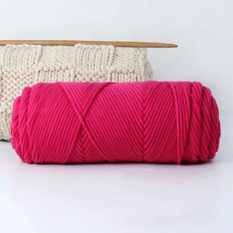 1Roll Crochet Thread Soft Cotton Hand-Woven 8 Strands Diy Scarf Hat Knitting Yarn Hand-Made