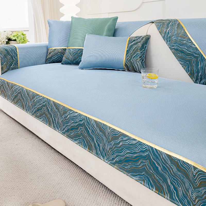 Ледяной шелк, летний летний коврик, диванная подушка, универсальный чехол для дивана на четыре сезона, Нескользящая подушка для дивана, подушка