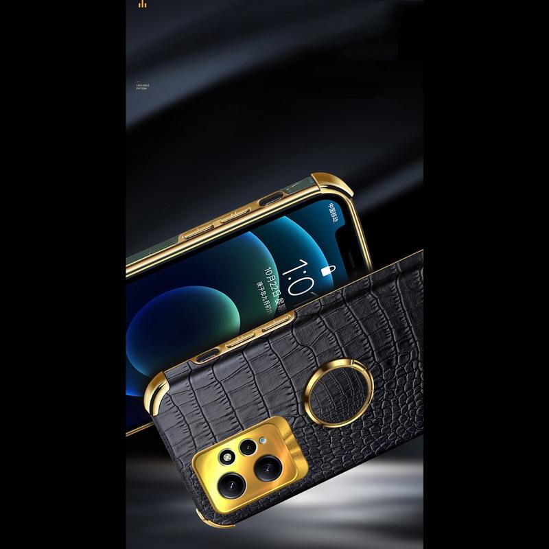 Роскошный чехол из кожи с крокодиловым принтом для Xiaomi 14T Pro 13T Poco X7 X6 M6 Redmi Note 14 13 Pro Тонкий противоударный чехол-подставка с кольцом