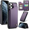 Защитный чехол-кошелек для iPhone с держателем для карт, RFID-экранированием, мужским и женским амортизирующим кожаным держателем, прочный защитный чехол для телефона