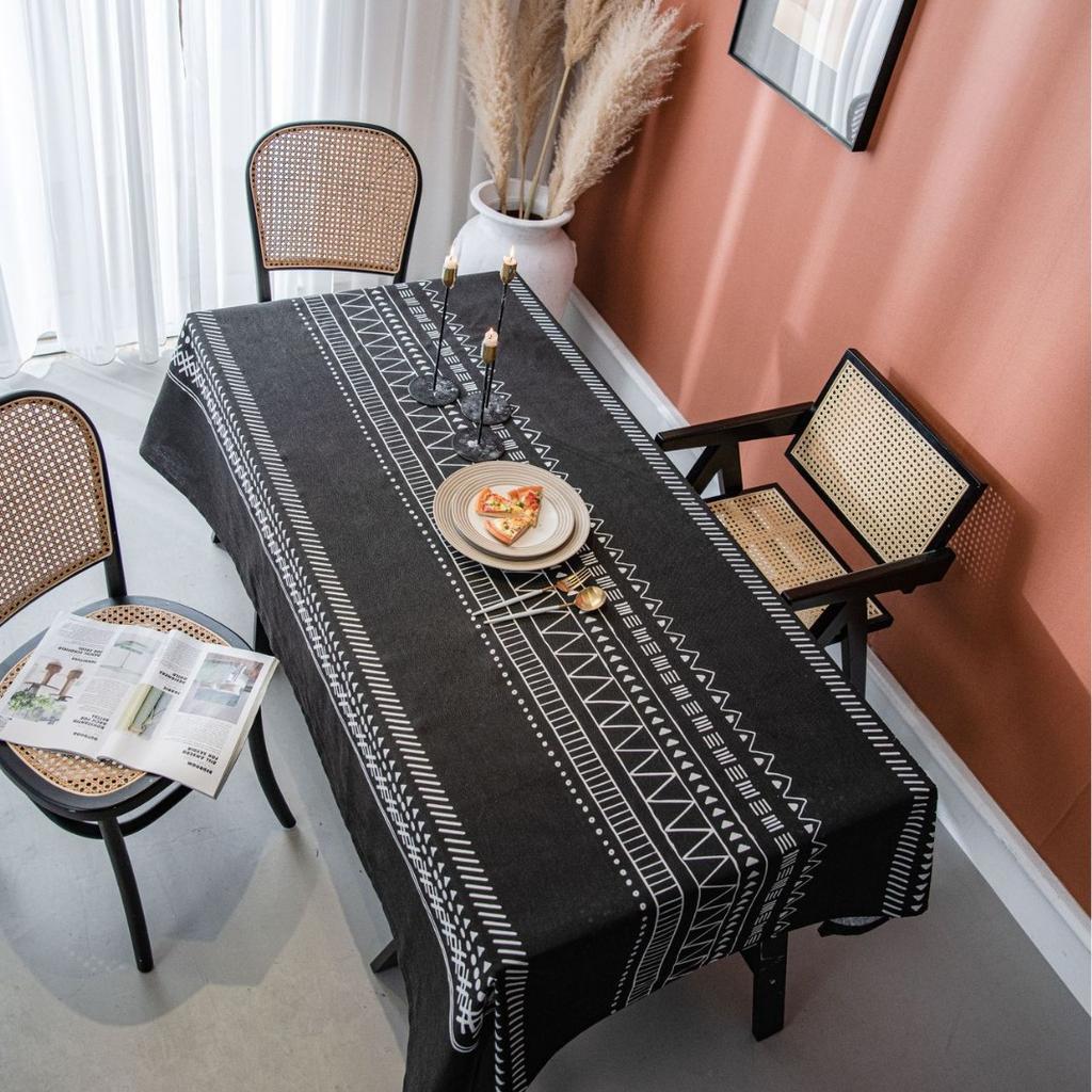 Tablecloth Cotton and Linen Printed Blue and White Porcelain Retro Tablecloth Restaurant Cloth Tablecloth