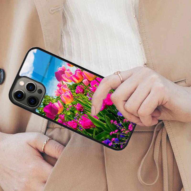 Cute Tulip Flower Magnetic Phone Case For APPLE iPhone 17 Air 16 14 13 12 Pro Max 15 Plus Wireless Charge With MagSafe Cover