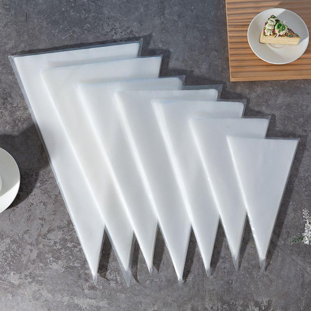 50Pcs/set Transparent Cream Pastry Bags Disposable Pastry Pipette Bag Kitchen Baking Accessories